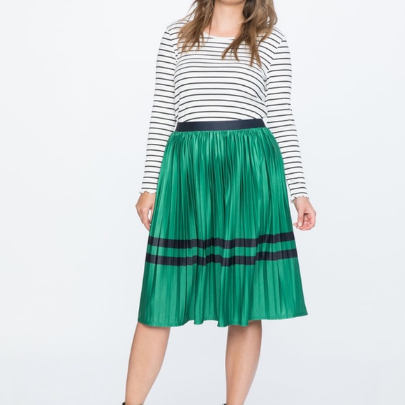 Eloquii Dresses & Skirts - Green And Navy Blue Plus Size Skirt